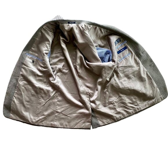 Hart Schaffner Marx Men's 2-Button Black Gray Wool Suit Jacket Blazer 40R - Picture 10 of 10